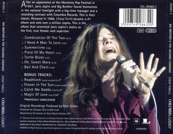 Big Brother & The Holding Company – Cheap Thrills (Used) (Mint Condition)