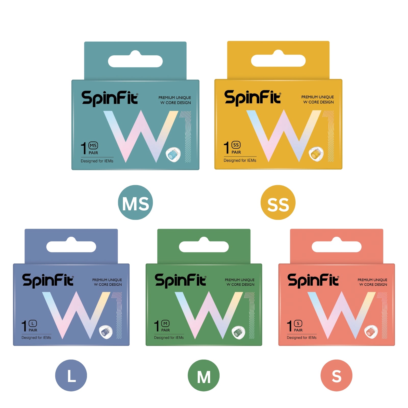 Spinfit W1 Silicone Eartips